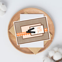 Rustic Floral Orange Birthday