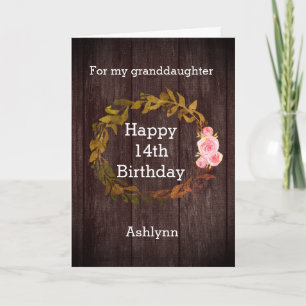 Cartão Rustic Granddaughter Birthday