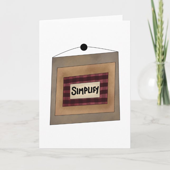 Cartão Rustic Minimalist Simplify Word Art Sign (Frente)