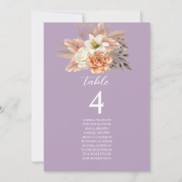 Cartão Rustic Peach Wedding Seating Chart