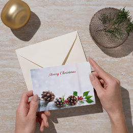 Cartão Rustic Pine Cone Felry Vintage