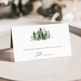 Cartão Rustic Pine Forest Weding Place