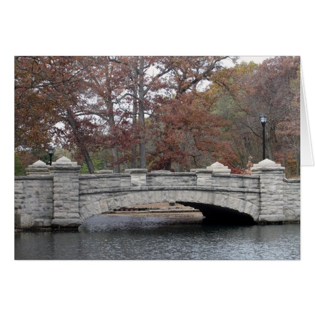 Cartão Rustic Stone Bridge Photo (Frente Horizontal)