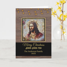 Cartão Rustic Vintage Jesus Feliz Natal