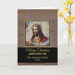 Cartão Rustic Vintage Jesus Feliz Natal