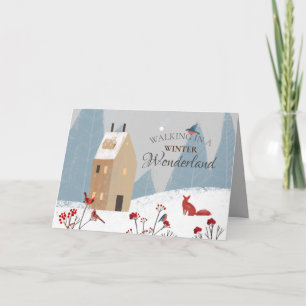 Cartão Rustic Walking In A Wonderland De Inverno
