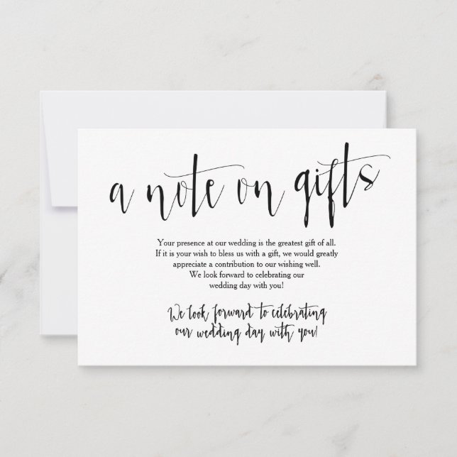 Cartão Rustic Wedding Gifts (Frente)