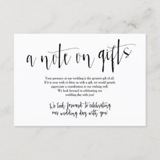 Cartão Rustic Wedding Gifts