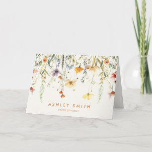 Cartão Rustic Wildflower Client Obrigado