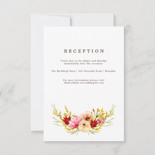 Cartão Rustic Wildflower Watercolor Wreath