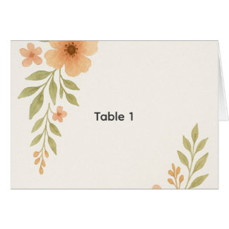 Cartão Rustic Wildflower Wedding Table Number