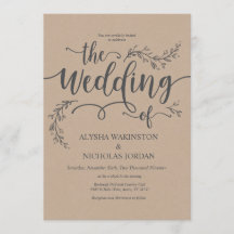 Cartão rústico bonito do convite do casamento