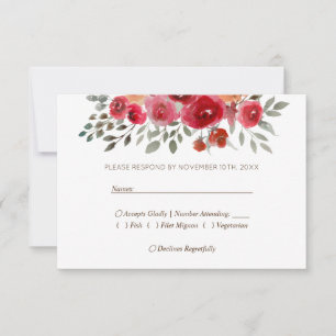 Cartão rústico da resposta da aguarela de Boho