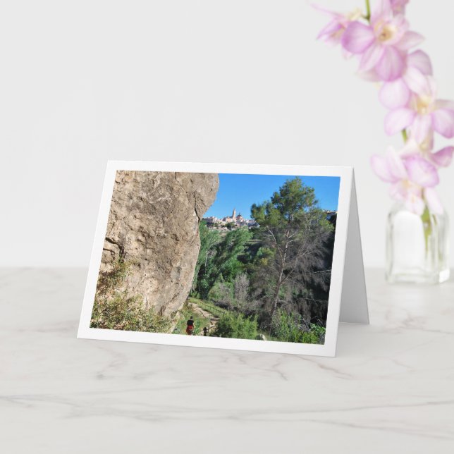 Cartão Ruta del Agua Church View, Chelva, Valencia, Spain (Orquídea)