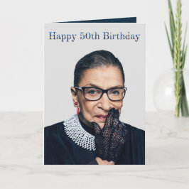 Cartão Ruth Ginsburg Luvas Feliz 50º Aniversário