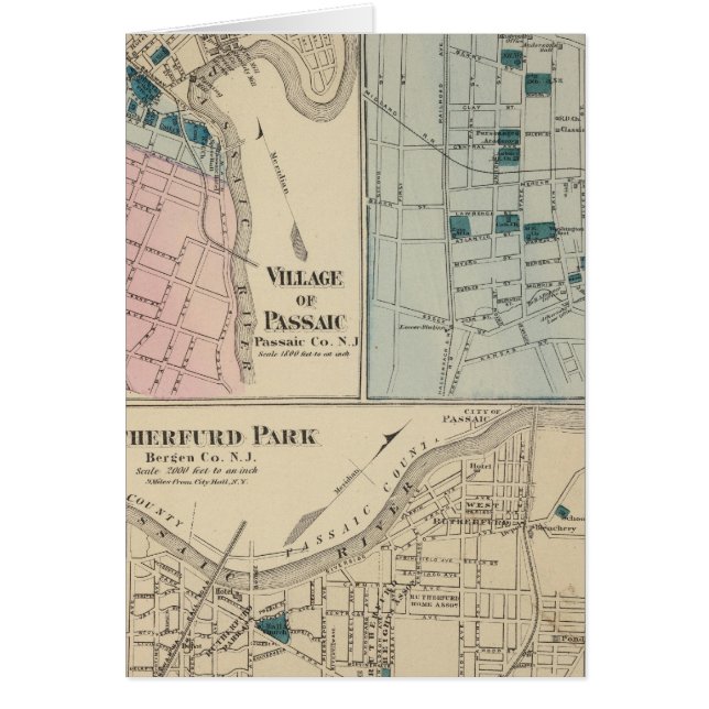 Cartão Rutherfurd Park, Passaic, Hackensack (Frente)