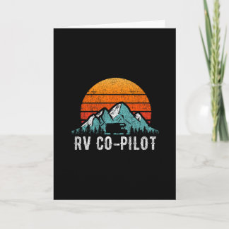 Cartão Rv Co-pilot Shirt Motorhome Travel Vacation Gift 