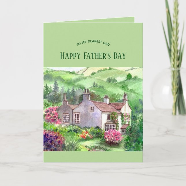 Cartão Rydal Mount, William Wordsworth Home Fathers Day (Frente)
