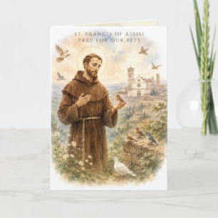 Cartão S. Francisco de Assis Oração do Amor pelos Animais