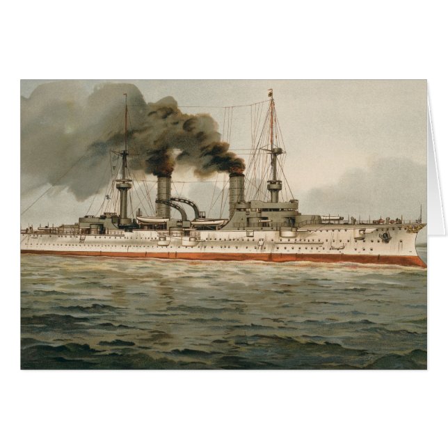 Cartão S.M. Kreuzer "Furst Bismarck" de Grosse (H.M. (Frente Horizontal)