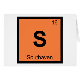 Cartão S - Southaven Mississippi Química Tabela Periódica