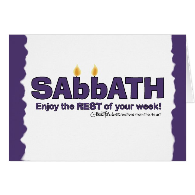 Cartão Sabá com velas - Aproveite o REST da sua semana (Frente Horizontal)