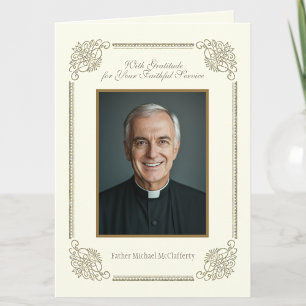 Cartão Sacerdócio Foto Oração Escritura Religiosa