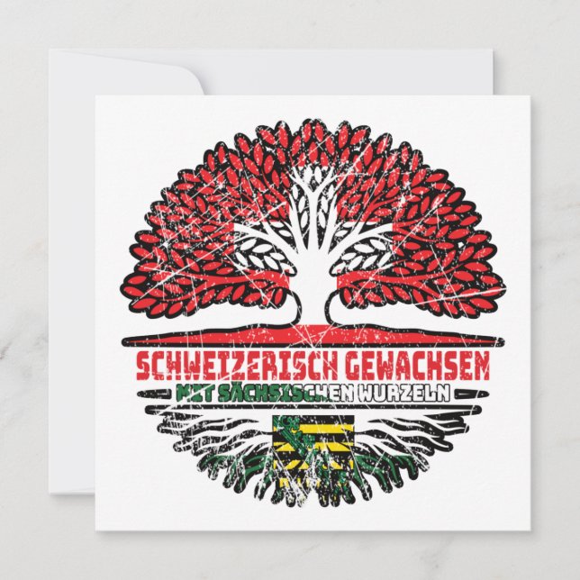 Cartão Sachsen Sächsisch Schweizer Schweiz Baum Wurzel (Frente)