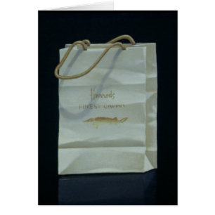 Cartão Saco 1989 do caviar de Harrods