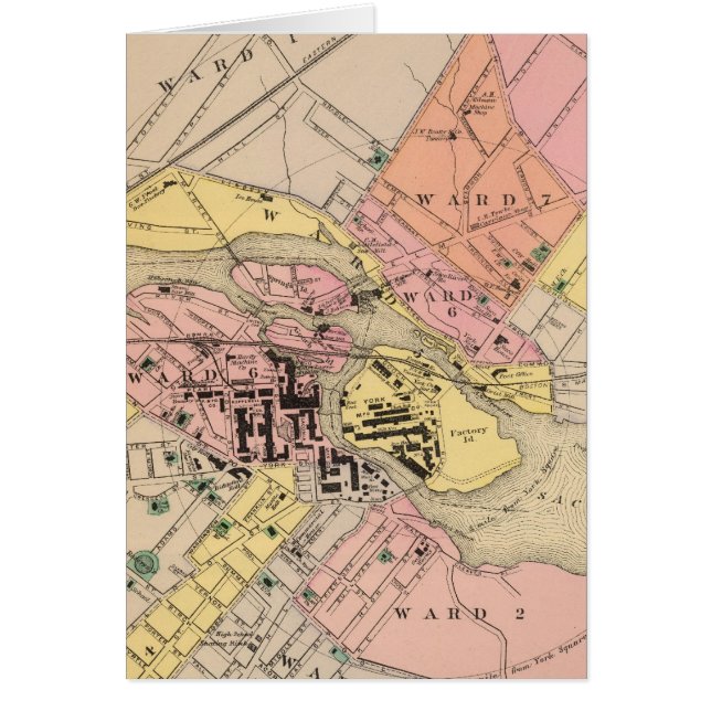 Cartão Saco, Biddeford (Frente)