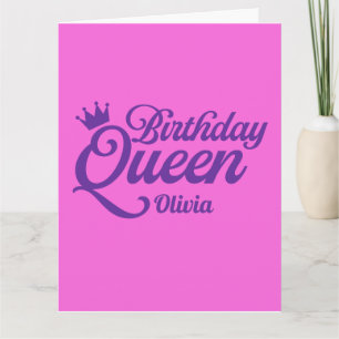 Cartão Saco de Presente para a Rainha de Aniversário