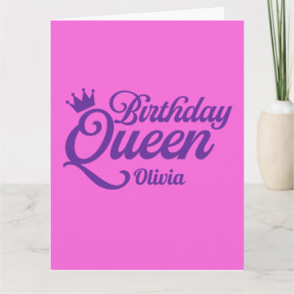 Cartão Saco de Presente para a Rainha de Aniversário