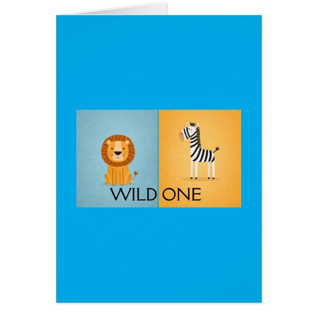 Cartão Saco de Presente Safari Wild One (Frente)