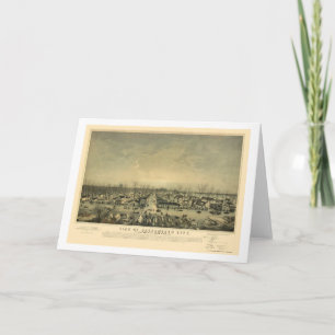 Cartão Sacramento, CA Panoramic Map - 1850