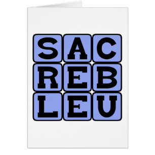 Cartão Sacré Bleu, gíria francesa