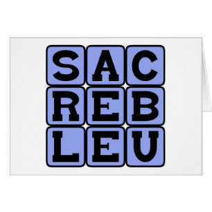 Cartão Sacré Bleu, gíria francesa