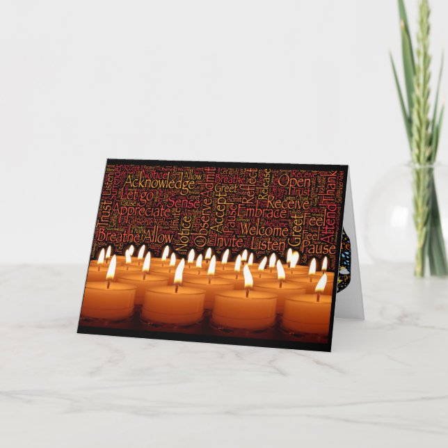 Cartão Sacred presence and caring hands in emoji-art (Frente)