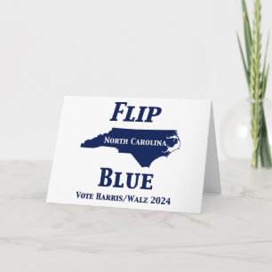 Cartão Sacudir da Carolina do Norte Blue em 2024