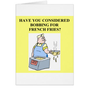 Cartão sacudir-se para batatas fritas