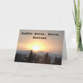 Cartão Saddle Butte, Havre Montana