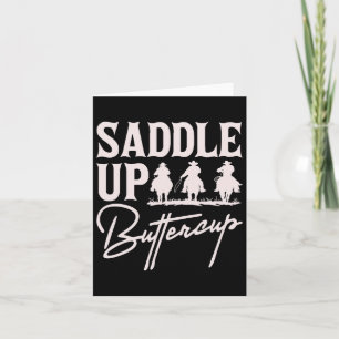 Cartão Saddle ButterCup Cowboy Cowgirl Southern Wester