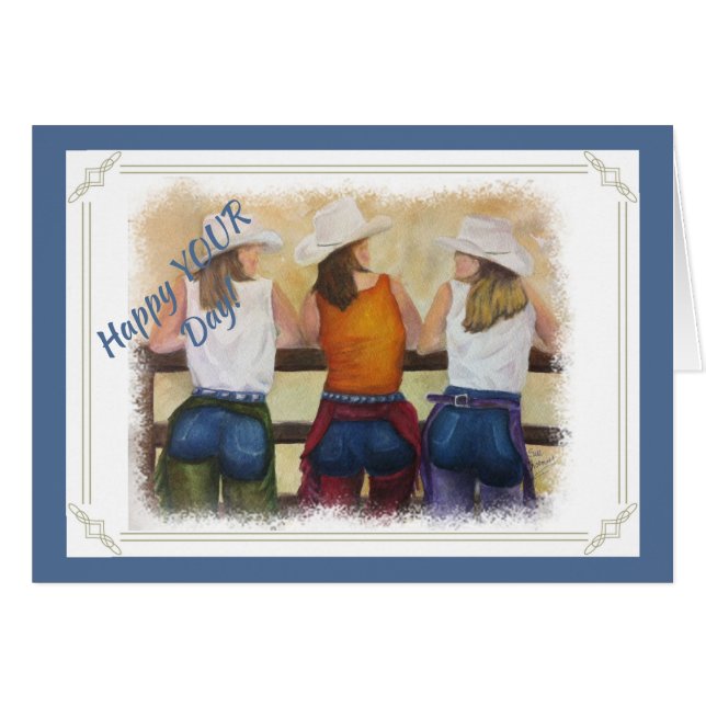 CARTÃO SADDLE PARA CIMA (Frente Horizontal)