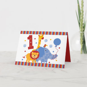 Cartão Safari 1st Birthday Custom Card