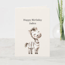 Cartão Safari Zebra Birthday