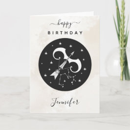 Cartão Sagitário Astrologia Zodiac Sinal Horoscópio Chic