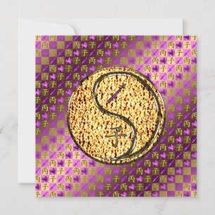 Cartão Sagitário e Rato de Fogo