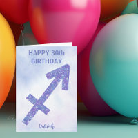 Sagitário Fofo Aniversário Roxo Personalizado Feli