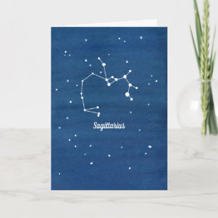 Cartão Sagittarius Constellation Night Sky Happy Birthday