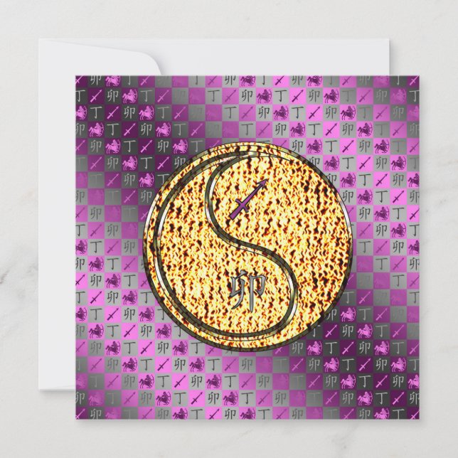 Cartão Sagittarius & Fire Rabbit (Frente)