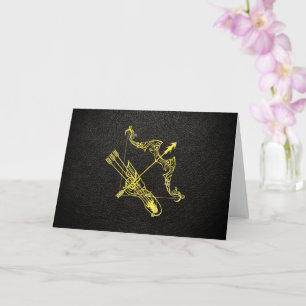 Cartão Sagittarius Gold on Leather
